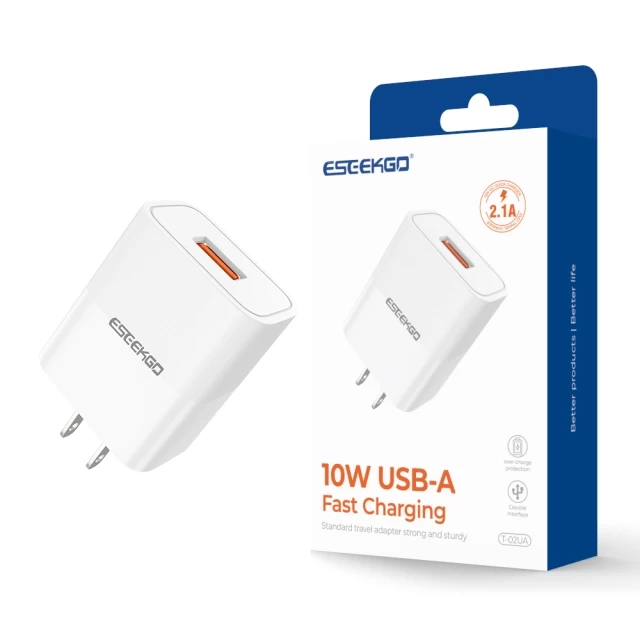 ESEEKGO T-02UA Fireproof PC Travel Adapter（10W / US）