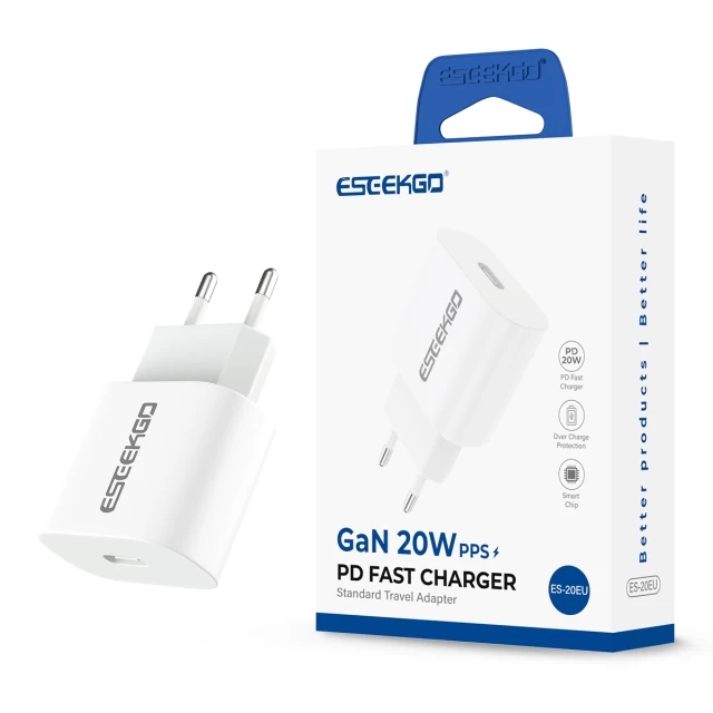 ESEEKGO ES-20EU GaN PD20W USB-C Travel Adapter（20W / EU）