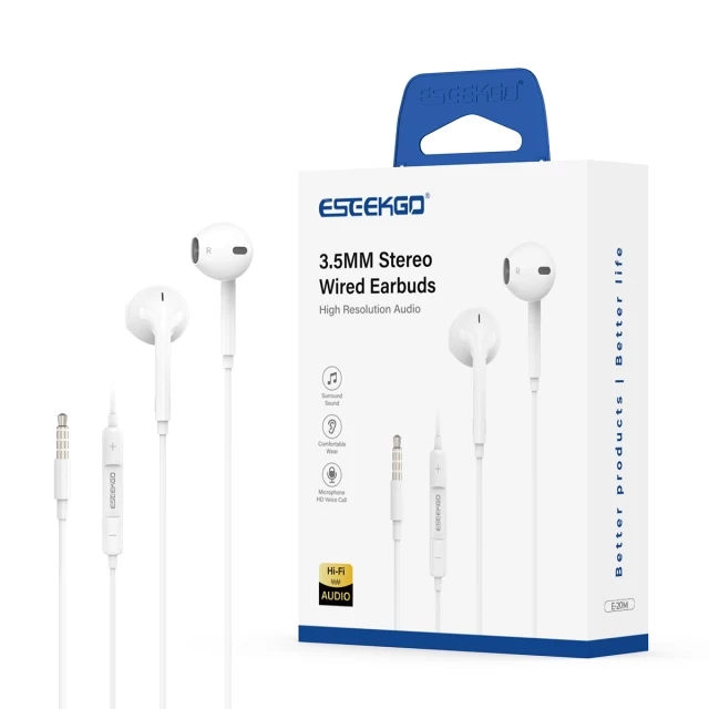 ESEEKGO E-20M 3.5MM Hi-Fi Music Wired Earphone